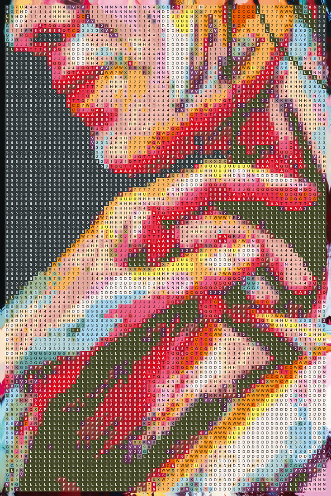 Diamond art ansigt/hånd pige abstrakt 20 x 30 cm