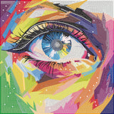Diamond art mix øje 40 x 40 cm