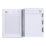 Spiral dagskalender 2026 klassisk sort/hvid