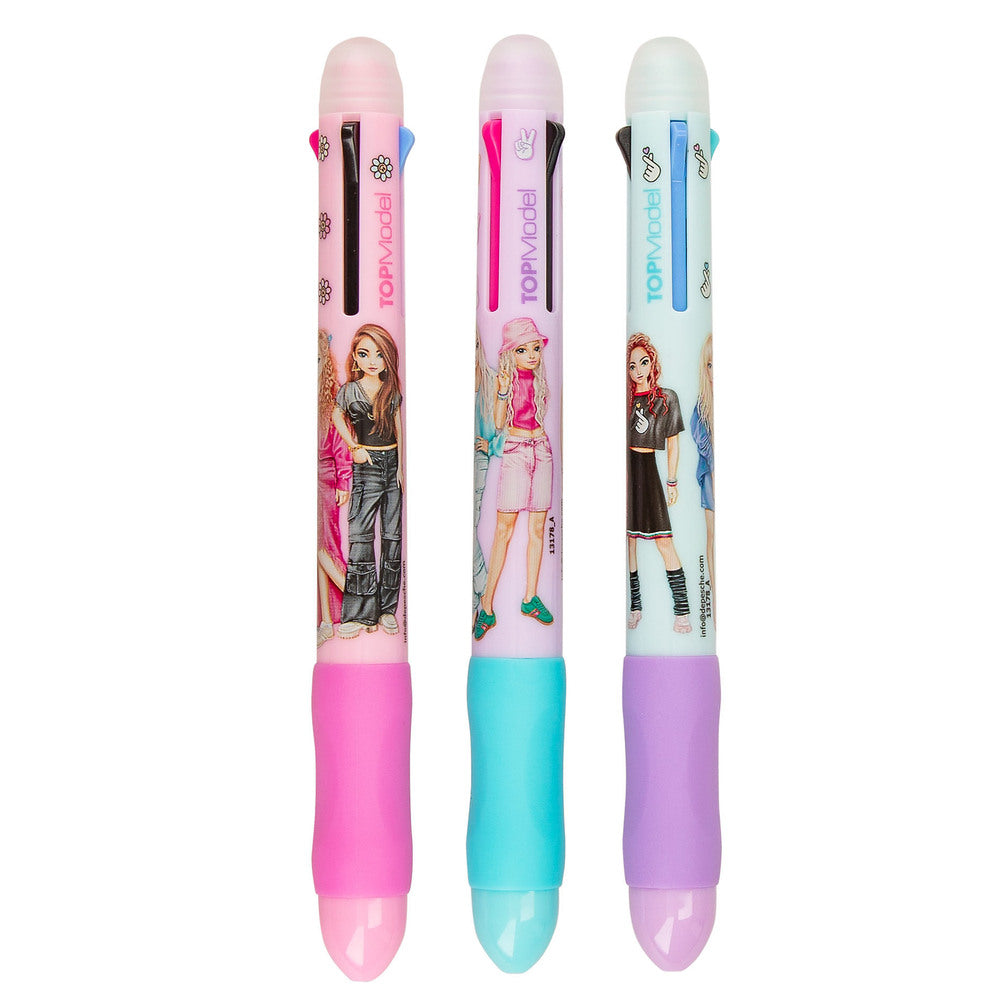 TOPModel Gelpen Viskbar m/4 farver ASST
