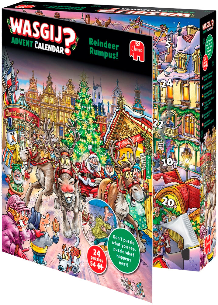 Puslespil Wasgij julekalender 1-24 54 brikker pr. låge