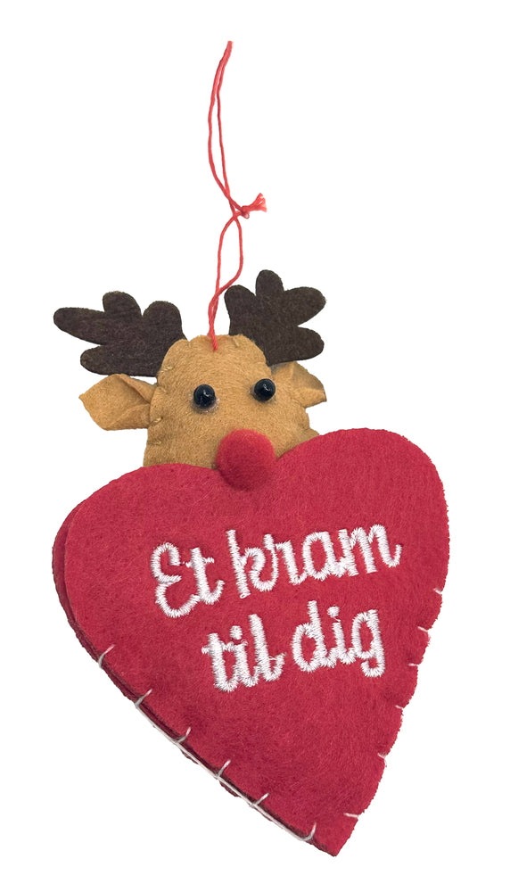 Nisse i filt m/strikhue m/tekst asst