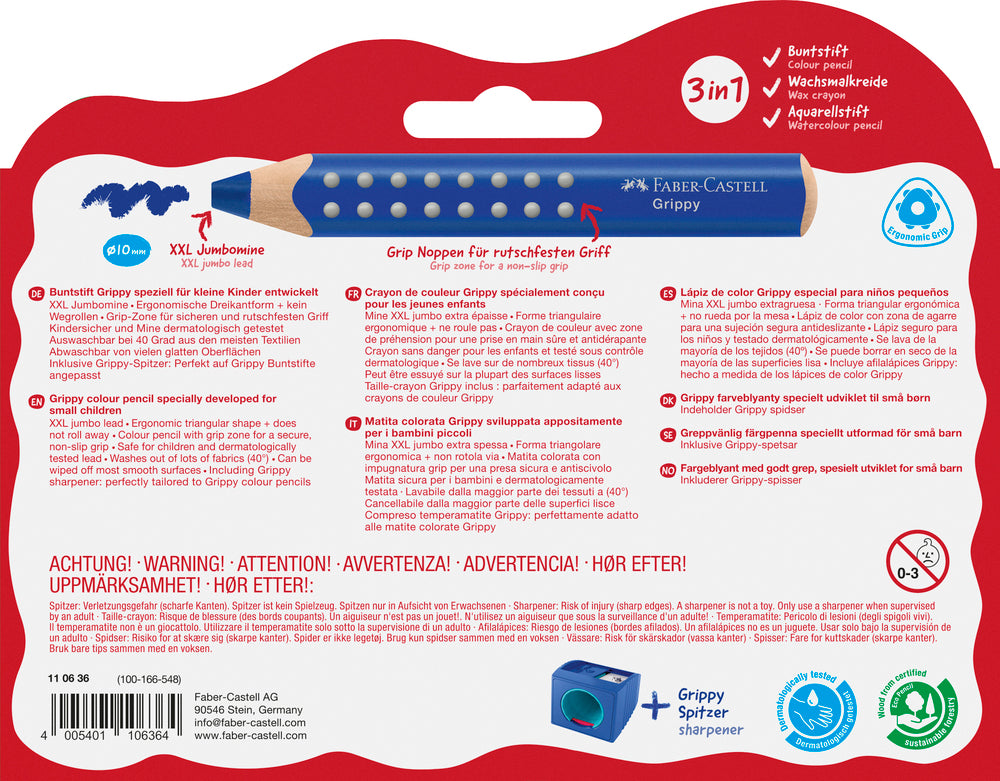 D2 Farveblyant Faber-Castell Grippy Jumbo