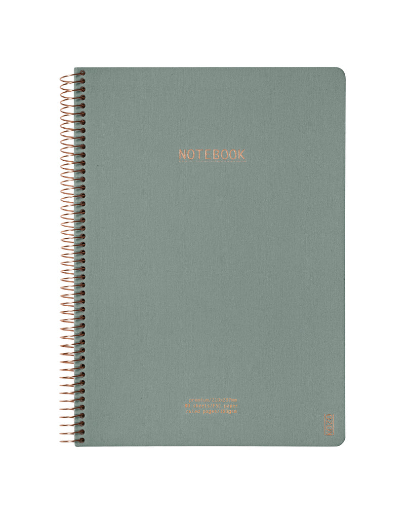 Notesbog KOZO A4 aloe vera linjeret