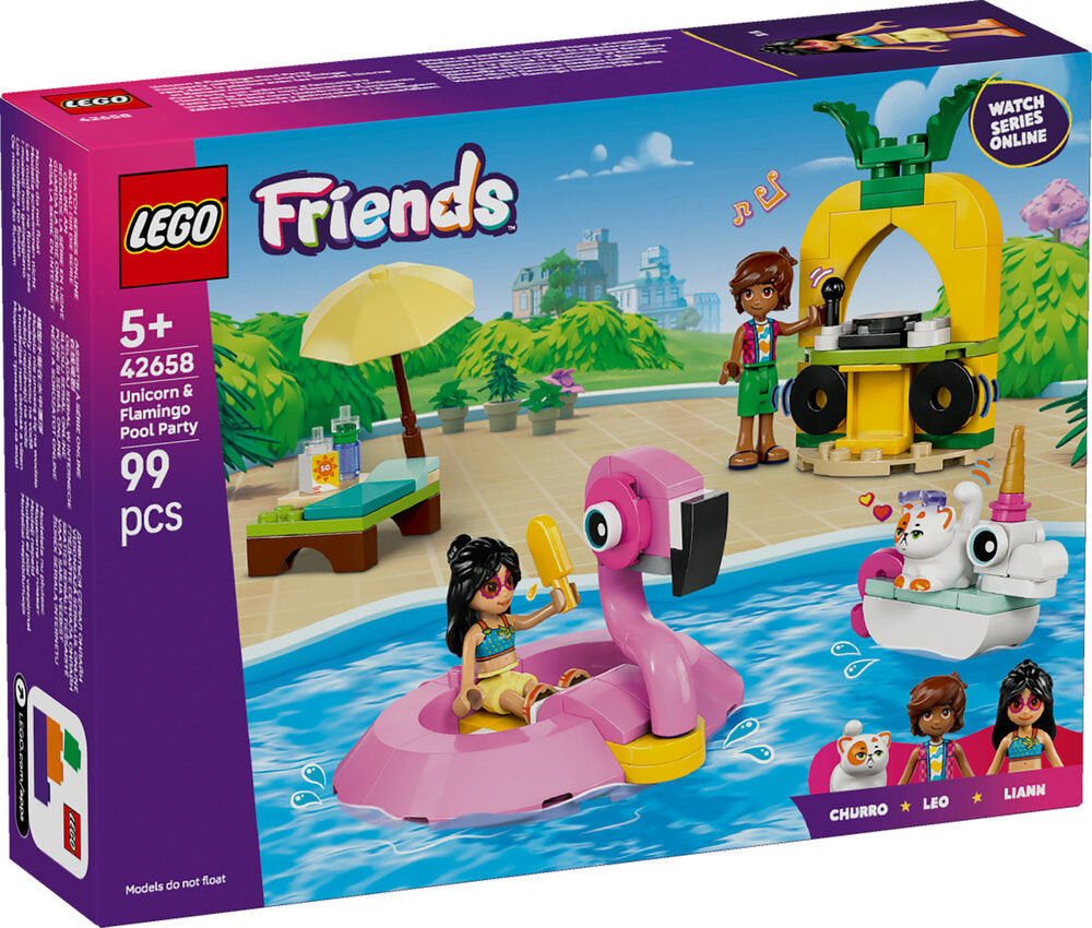 42658 LEGO Friends Poolparty med enhjørning og flamingo