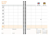 FamilyPlan Skoleåret 2025/2026 Bordkalender M/6 KOLONNER