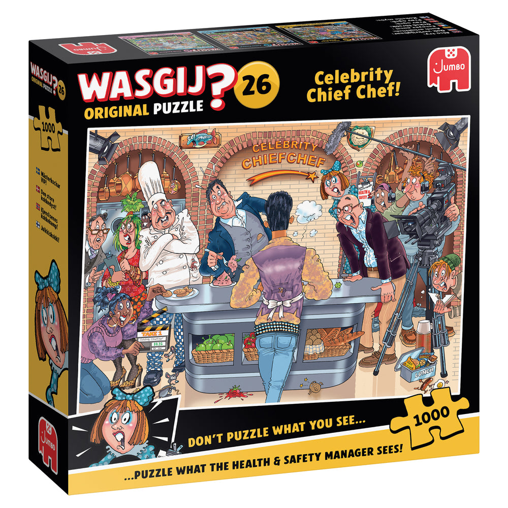 PUSLESPIL WASGIJ ORIGINAL 26 CELEBRITY CHIEF CHEF! 1000 BRIKKER