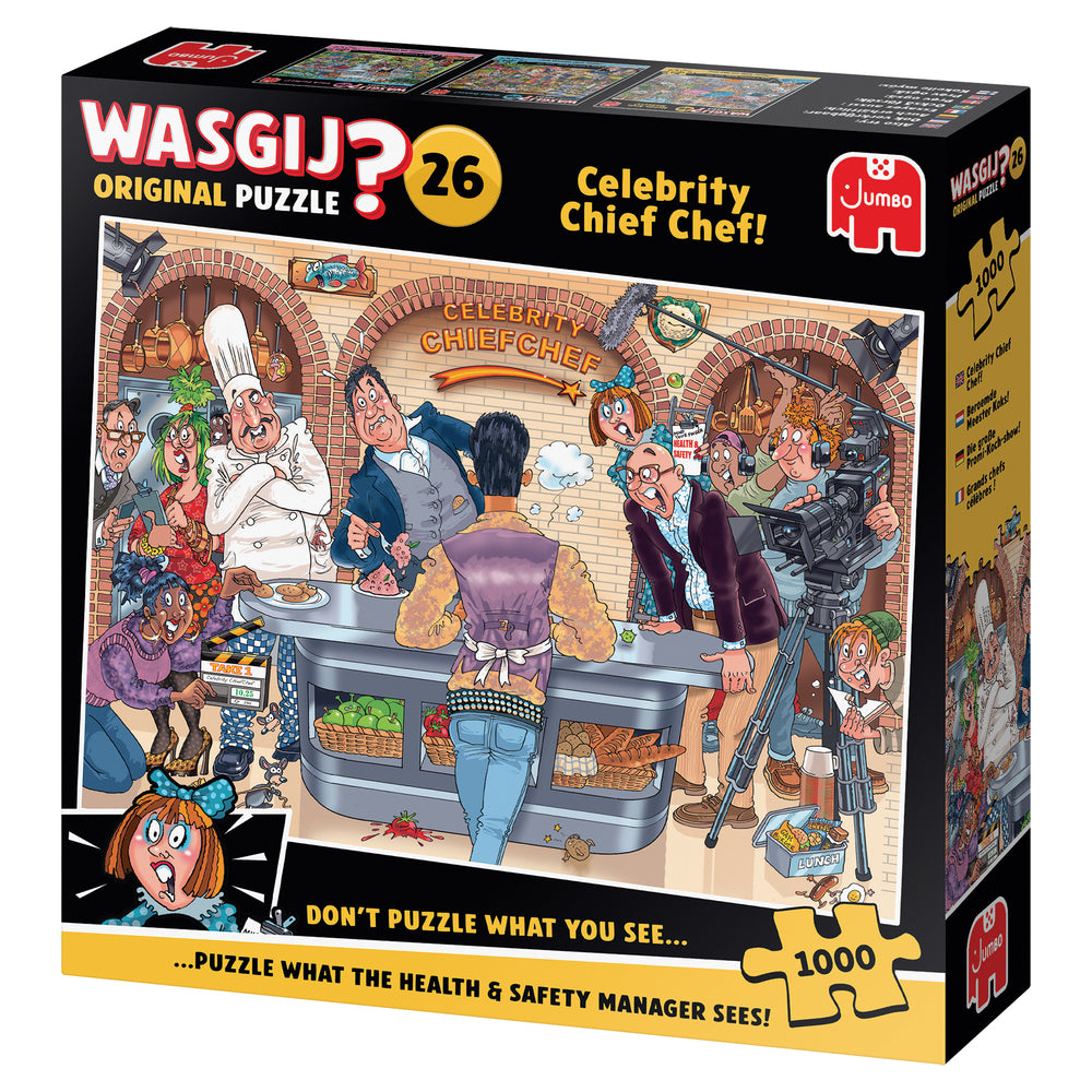 PUSLESPIL WASGIJ ORIGINAL 26 CELEBRITY CHIEF CHEF! 1000 BRIKKER