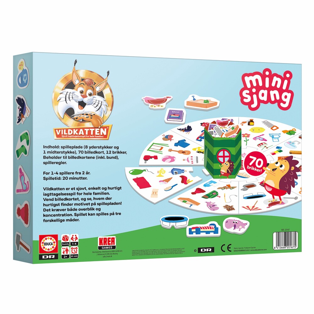 Vildkatten Minisjang Børste 70 brikker