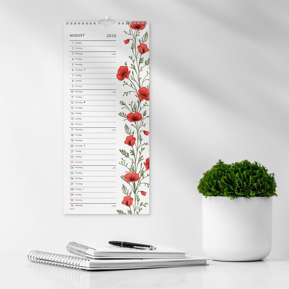 Vægkalender 2026 blomster