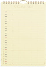 Vægkalender 2026 color 5 personer