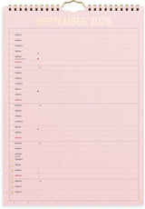 Vægkalender 2026 color 5 personer