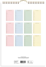 Vægkalender 2026 color 5 personer