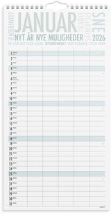 Familiekalender 2026 trendart 6 personer