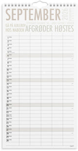 Familiekalender 2026 trendart 6 personer