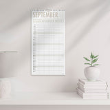 Familiekalender 2026 trendart 6 personer