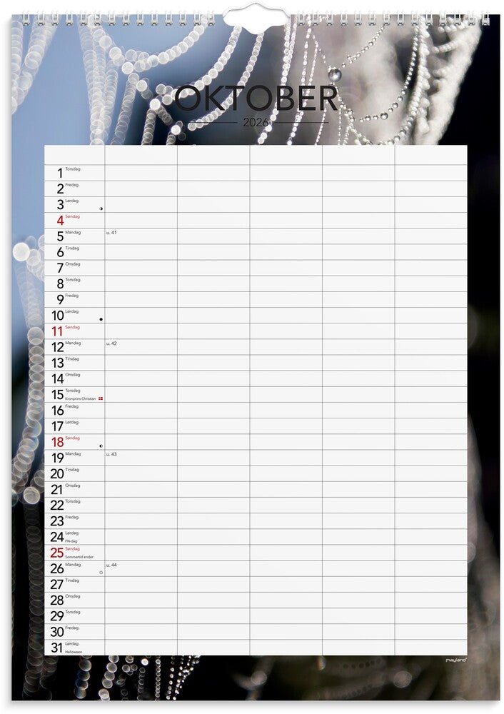 Familiekalender 2026 otto dickmeiss a3 6 kol