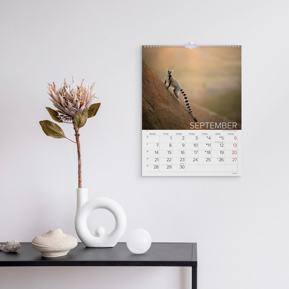 Vægkalender 2026 verdens dyr