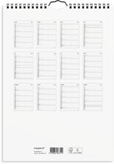 Familiekalender 2026 sort/hvid a4 2 kol