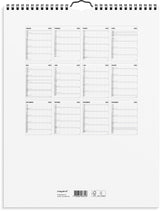 Familiekalender 2026 sort/hvid 5 kol