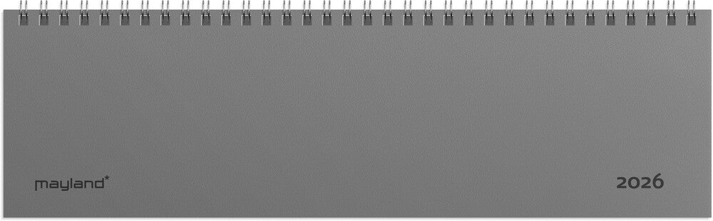 Bordkalender 2026 dag/uge pp grå