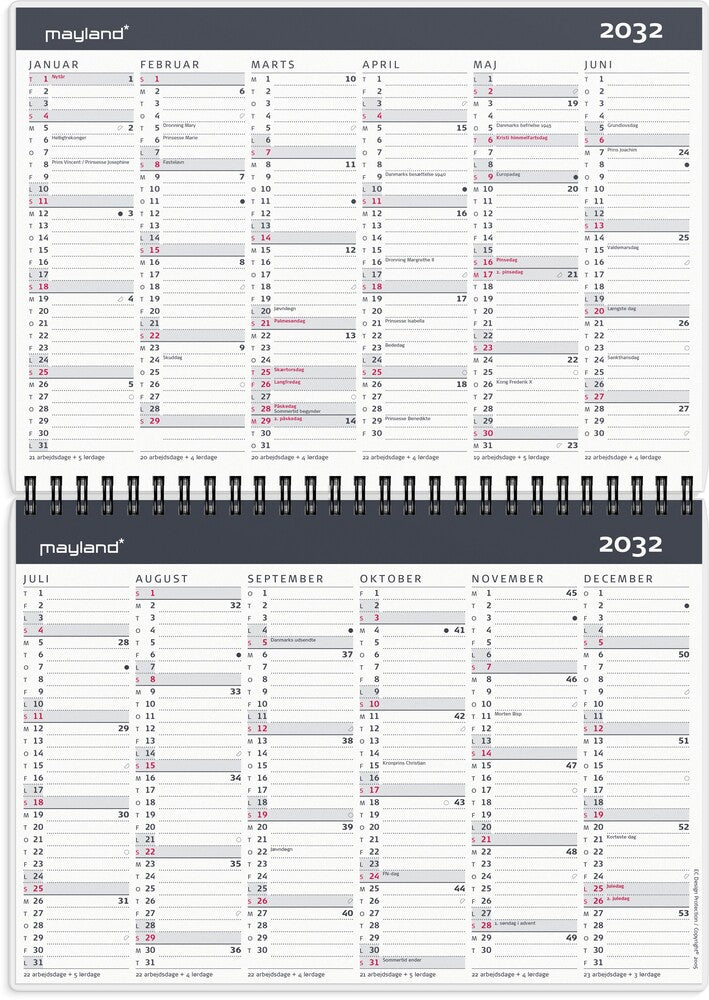 10 årskalender 2026 a5 m/illu
