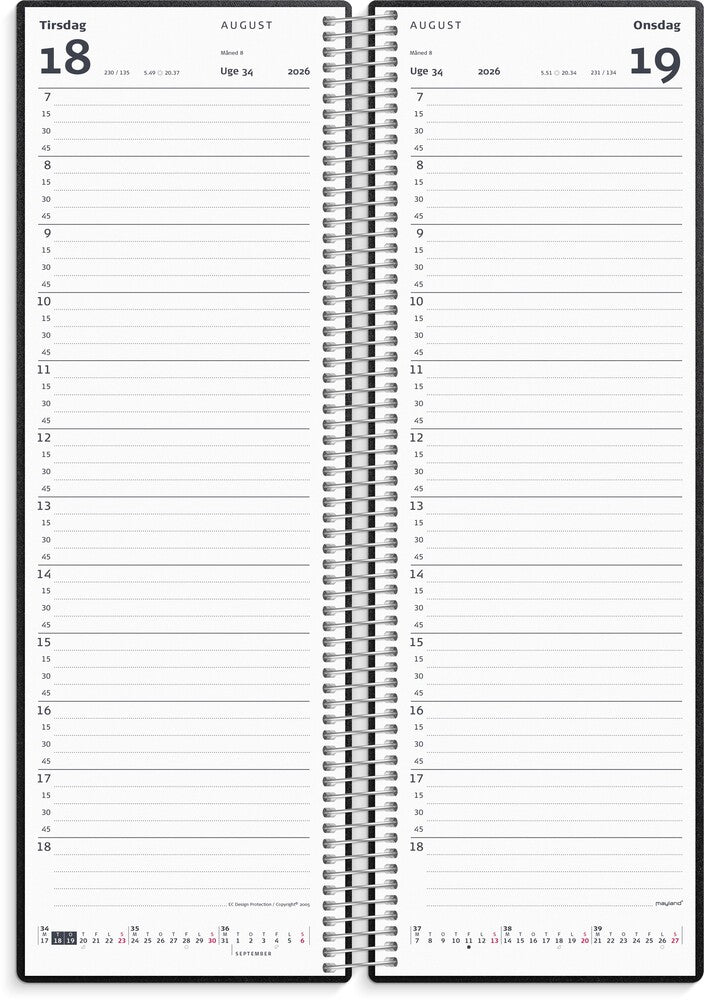 Spiralnoteringskalender 2026 dag pp