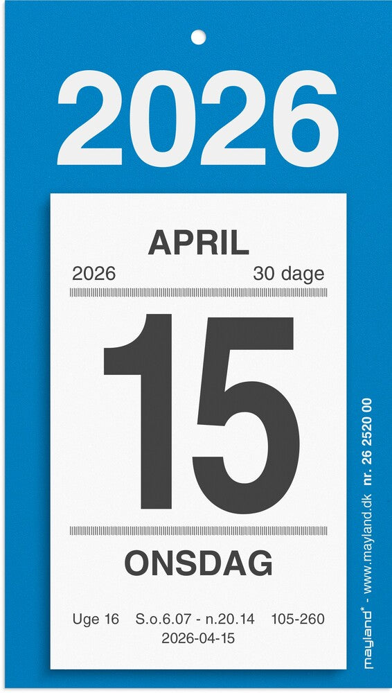 Afrivningskalender 2026