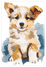 Diamond art hund 10 x 15 cm