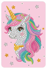 Diamond art unicorn m/stjerner 10 x 15 cm