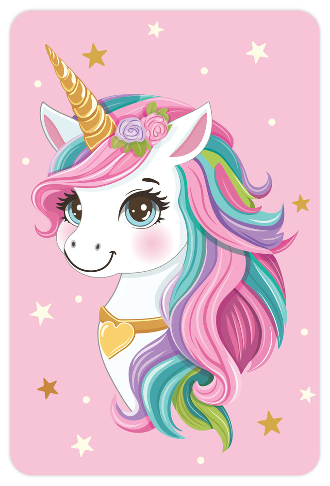 Diamond art unicorn m/stjerner 10 x 15 cm
