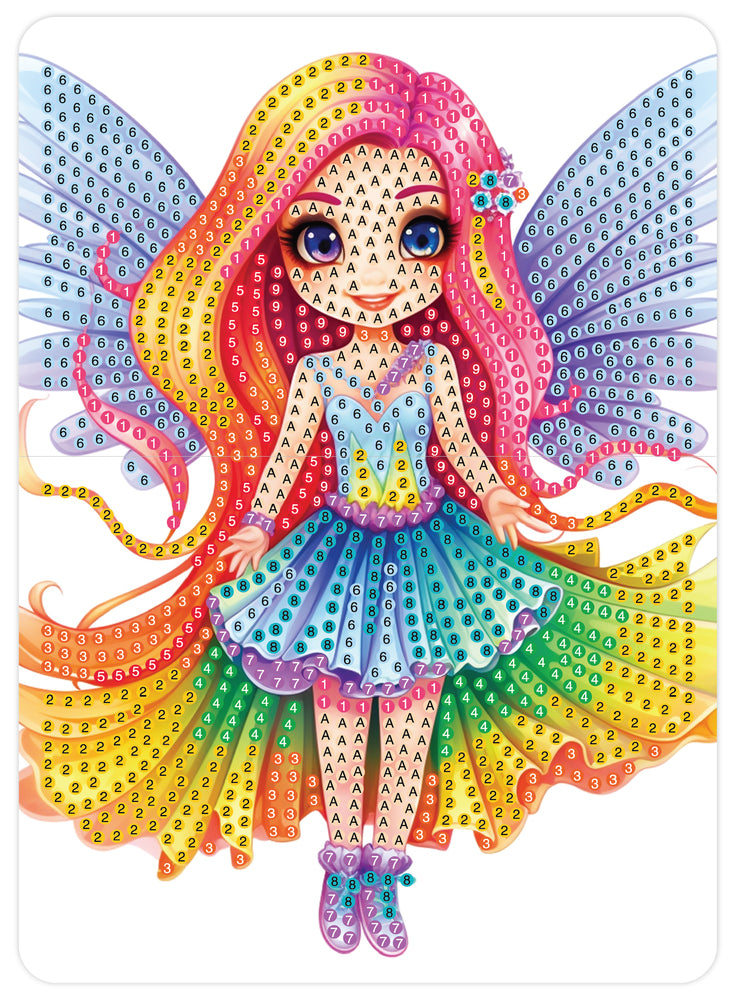 Diamond art FE farverig 13 x 18 cm
