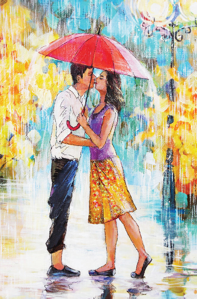 Diamond art par m/paraply 20 x 30 cm