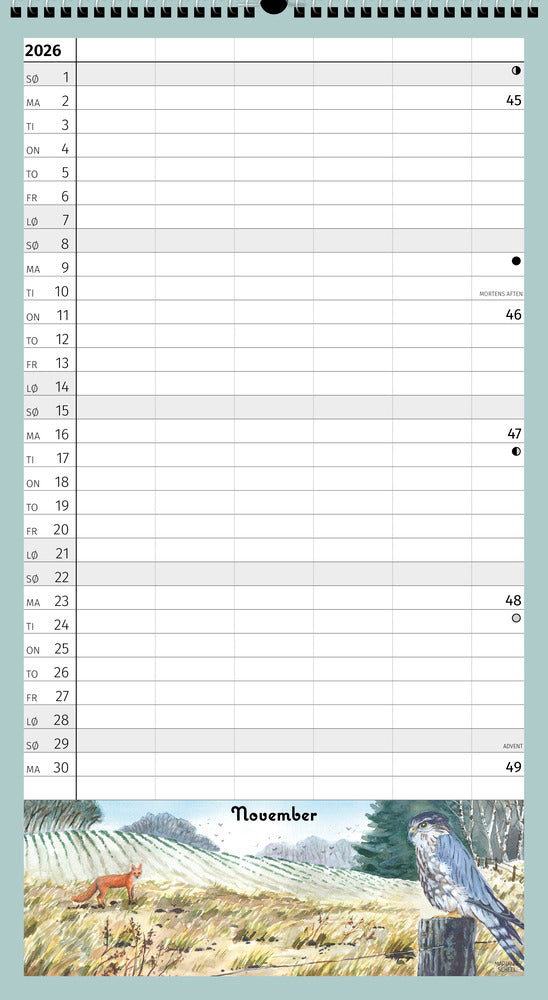 Familiekalender Året Rundt I Naturen 2026