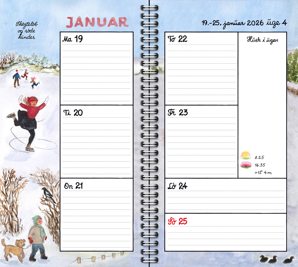 Ugekalender 9,5X17 Cm 2026