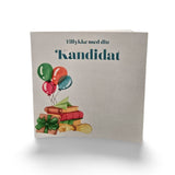 Kort Dobbelt m/konvolut Tillykke Med Din Kandidat