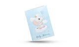 Kort Dobbelt m/konvolut Baby Shower Lyseblå M/ Elefant