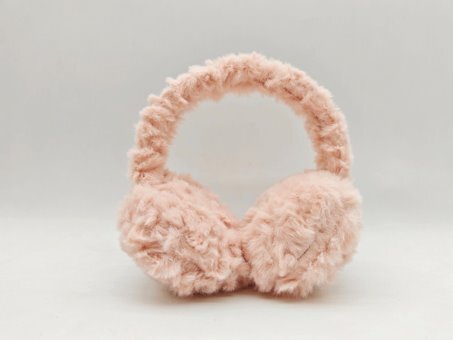 Ørevarmer Tinka Rosa m/Curly Plys og Perler