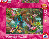 Puslespil Hummingbirds in a burst of colour 1000 brikker