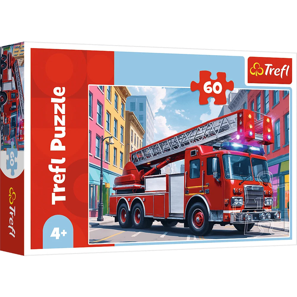 D2 Puslespil Fire truck 60 brikker