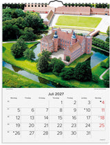 Vægkalender 2027 Mayland 29,5 x 39 cm danske slotte