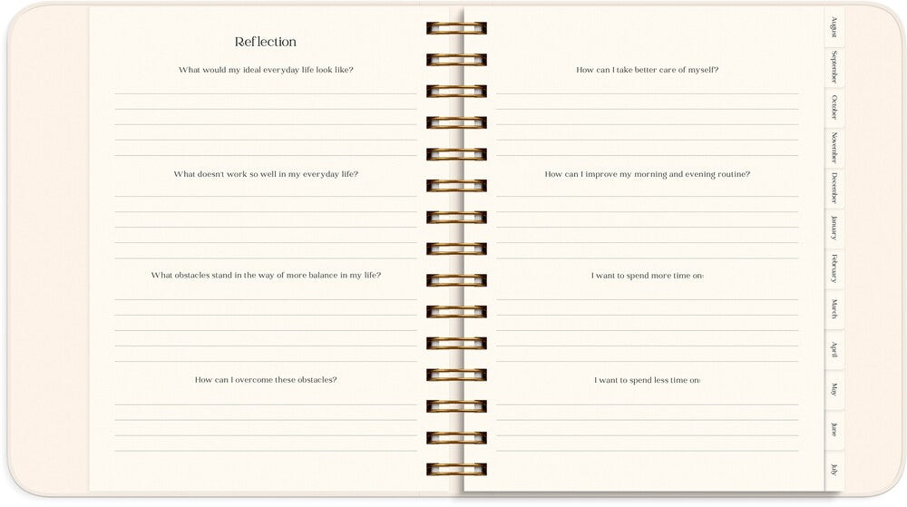 LIFE PLANNER 26/27 MAYLAND PASTEL FLOWERS UGE TVÆRFORMAT