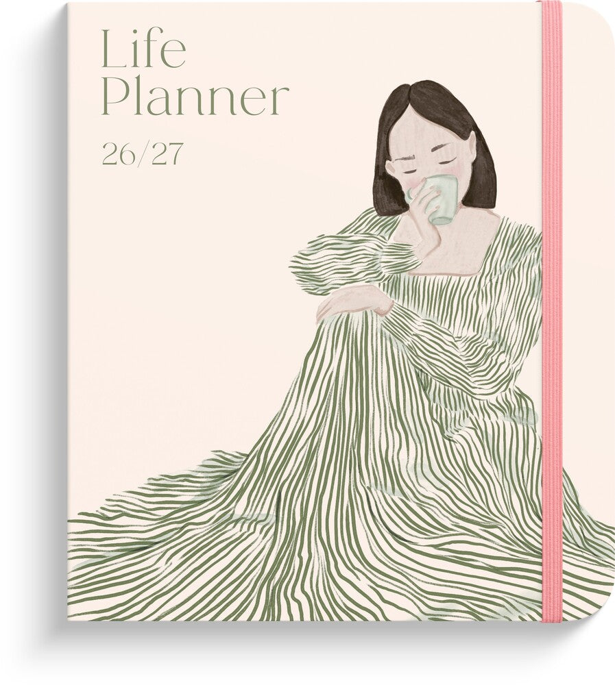 LIFE PLANNER 26/27 MAYLAND DECOR GREEN FLOW UGE TVÆRFORMAT