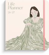 LIFE PLANNER 26/27 MAYLAND DECOR GREEN FLOW UGE TVÆRFORMAT