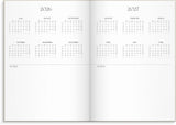 Studiekalender 26/27 MAYLAND A5 Uge Højformat Beige Engelsk