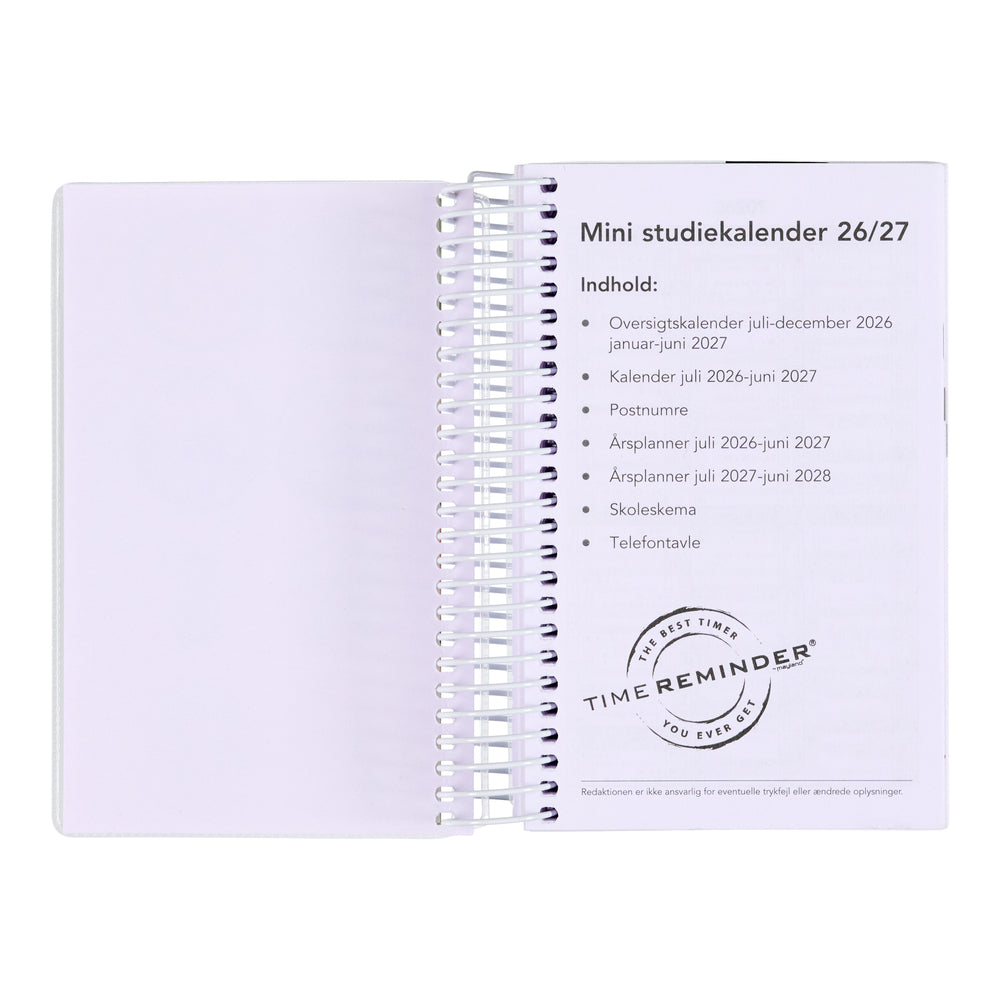 STUDIEKALENDER 2026/27 MINI 2 I 1 DAG BOGMÆRKE STICKERS