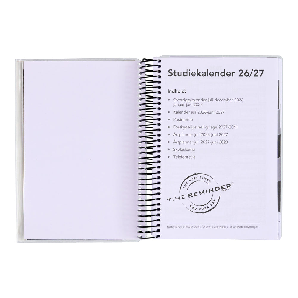 STUDIEKALENDER 2026/27 STOR 2I1 DAG M/KLAP BOGMÆRK STICKERS