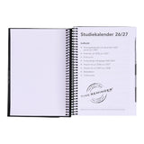 Studiekalender 2026/27 PU Stor Skildpadde præg Sort m/klap