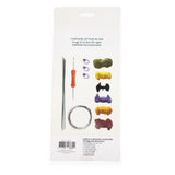Hækle kit klare farver 6 stk. orange, gul, lilla, pink, hvid