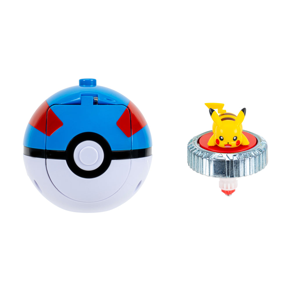 POKEMON BATTLE SPINNER PIKACHU WITH GREAT BALL